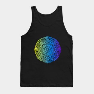 Colorful abstract ethnic floral mandala design Tank Top